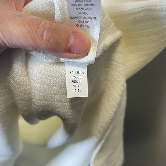 Athleta Women's On The Town Ribbed White Sleeveless Sweater Vest Tunic Size M - Picture 5 of 6